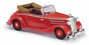 Mercedes 170S convertible open, red