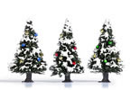 3 Snow-Covered Christmas Trees