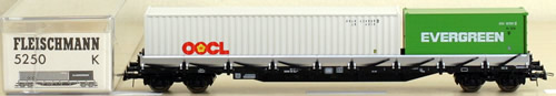 Consignment 5250 - Fleischmann 5250 Flat wagon with containers, type Res.687 of the DB