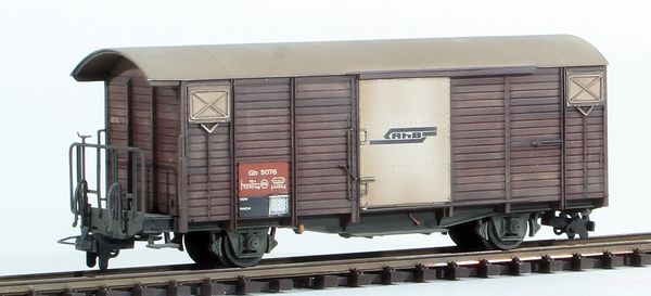Consignment BE2056 - Professionally Weathered Bemo 2056 Freight Car 
