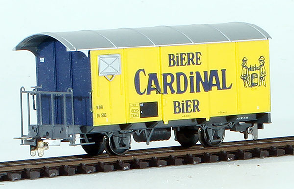 Consignment BE2274323 - Bemo Swiss Cardinal Beer Freight Car of the MOB