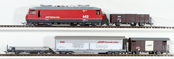 Consignment BE7259120 - Bemo Swiss Freight Train Set of the RhB