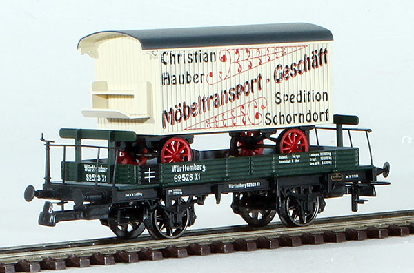 Consignment BR2078 - Brawa German Flat Car with Wagon of the K.W.St.E.