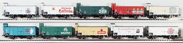 Consignment BR45990 - Brawa 10-Piece German Beer Car Set of the DB