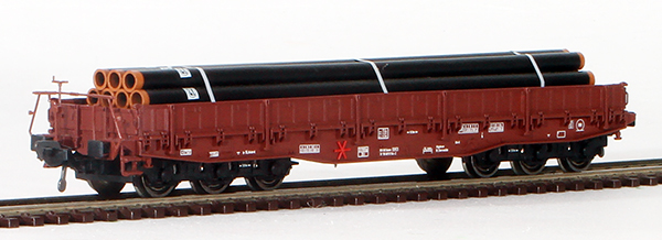 Consignment BR47000 - Brawa Six-Axle Flat Car with Steel Pipes Load of the DR