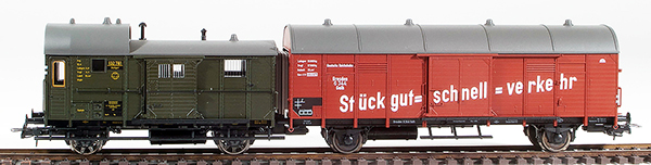 Consignment FL5305 - Fleishmann Freight wagon - 2 Double closed wagons