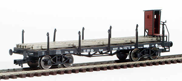 Consignment FL5835 - Fleischmann German Stake Car with Rails Load of the K.P.E.V.