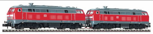 Consignment FL77236 - Fleischmann 77236 - Diesel locos in double heading of the DB AG, class 218, in traffic red livery