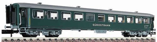 Consignment FL8137 - Fleischmann 8137 - Express coach 2nd class, type B of the Swiss South-East Railway (SOB)
