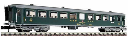 Consignment FL8139 - Fleischmann 8139 - Express coach 2nd class, type B (convert coach) of the Swiss State Railways (SBB)