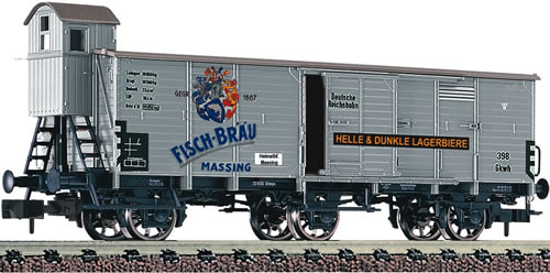Consignment FL838002 - Fleischmann 838002 - DRG 3-axle beer wagon of a Privateate Bavarian brewery