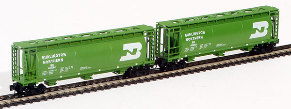 Consignment FT1002-1 - Full Throttle American 2-Piece Cylindrical Hopper Set of the Burlington Northern