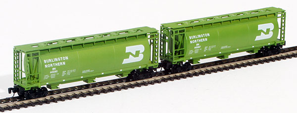 Consignment FT1002A-1 - Full Throttle American 2-Piece Cylindrical Hopper Set of the Burlington Northern