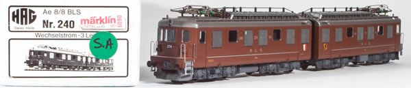 Consignment HAG240 - HAG 240 2pc Swiss Electric Rail Car Set Ae 8/8 of the BLS