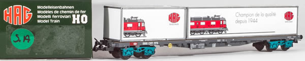 Consignment HAG378-1 - HAG 378 Swiss Flatcar with Container Load