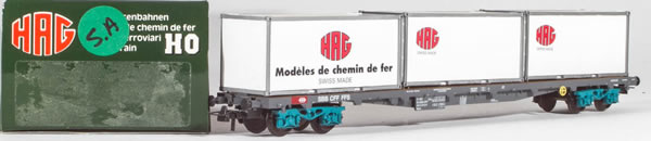 Consignment HAG378-2 - HAG 378 Swiss Flatcar with Container Load