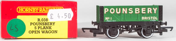 Consignment HR038 - Hornby 038 Poundsberry 5 Plank Open Wagon