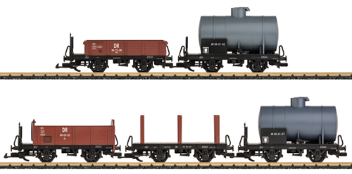 Consignment LG49550 - LGB 49550 - 5pc German Freight Car Set of the DR