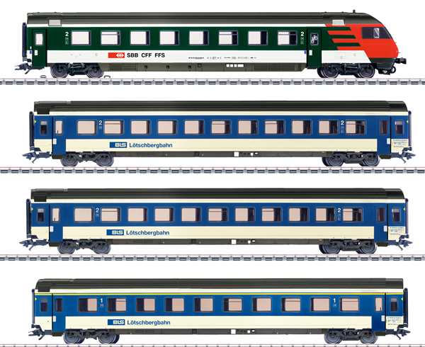 Consignment MA42175 - Marklin 42175 - BLS Mark IV Express Train Passenger 4-Car Set, Era V