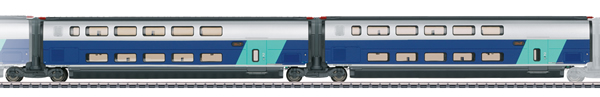 Consignment MA43433 - Marklin 43433 - Add-On Car Set 2 for the TGV Euroduplex