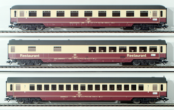 Consignment MA43858 - Marklin German 3-Piece  TEE IC Express Passenger Car Set of the DB