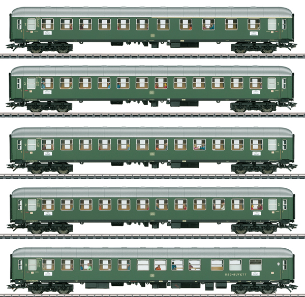 Consignment MA43935 - Marklin 43935 - 5pc Express Passenger Train Set 1 D96 Isar-Rhone - INSIDER MODEL