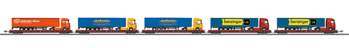 Consignment MA47418 - Marklin 5pc German Rolling Road Depressed Floor Flat Car Set of the DB