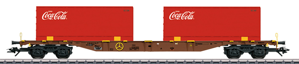 Consignment MA47434 - Marklin 47434 - AAE CARGO AG Type Sgns Coca-Cola® Container Transport Car VI