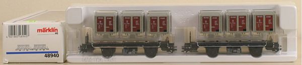 Consignment MA48940 - Marklin 48940 - Flat Car with Von Haus Containers