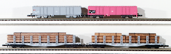 Consignment MA82516 - Marklin Swiss 4-Piece Freight (Timber) Car Set of the SBB