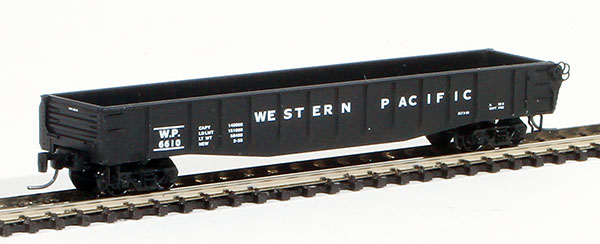 Consignment MT13105 - Micro-Trains American 50 Gondola, Fishbelly Side, w/ Drop Ends of the Western Pacific Railroad 
