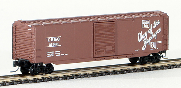 Consignment MT13519 - Micro-Trains American 50 Standard Box Car, Single Door, of the Chicago, Burlington & Quincy Railroad