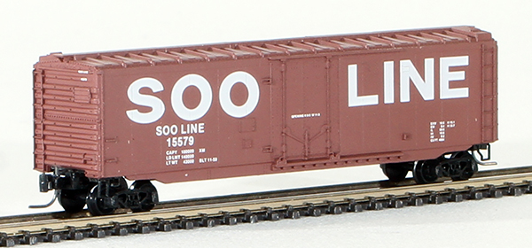 Consignment MT13610-2 - Micro-Trains American 50 Standard Boxcar, Plug Door, of the Soo Line Railroad