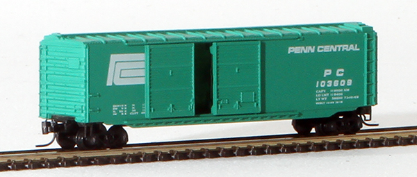 Consignment MT13702-2 - Micro-Trains American 50 Standard Boxcar, Double Door, of the Penn Central Railroad 
