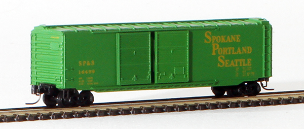 Consignment MT13707 - Micro-Trains American 50 Standard Boxcar, Double Door, of the Spokane, Portland and Seattle Railway