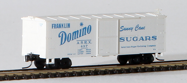 Consignment MT13908 - Micro-Trains American 40 Double Sheathed Wood Box Car of the Domino Sugar Company
