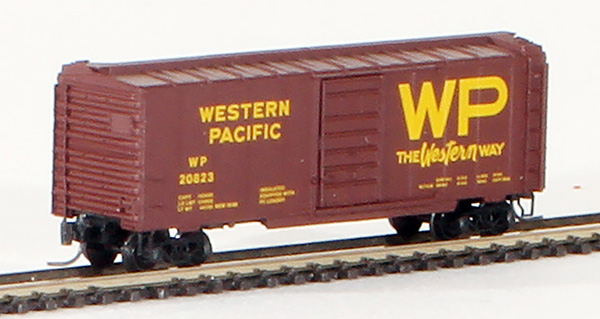 Consignment MT14101 - Micro-Trains American 40 Standard Boxcar, Single Door, of the Western Pacific Railroad