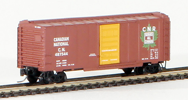 Consignment MT14119 - Micro-Trains Canadian 40 Standard Box Car, Single Door, of the Canadian National Railway