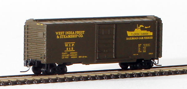 Consignment MT14126 - Micro-Trains American 40 Standard Boxcar, Single Door, of the West India Fruit & Steamship Company