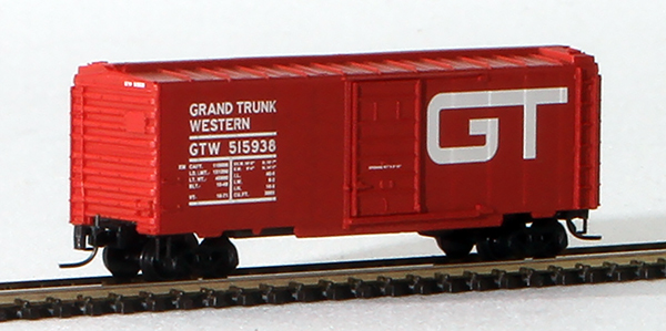 Consignment MT14128 - Micro-Trains American 40 Standard Box Car, Single Door, of the Grand Trunk Western Railroad 