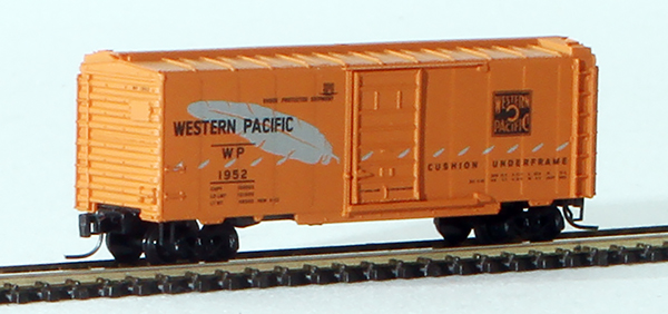 Consignment MT14141-2WP1952 - Micro-Trains American 40 Box Car, Single Door, of the Western Pacific Railroad