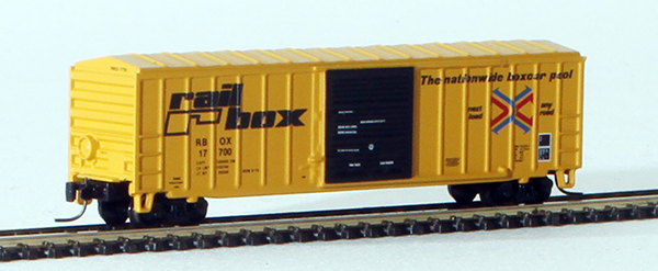 Consignment MT14201 - Micro-Trains American 50 Rib Side Boxcar, Single Door, of the Railbox Company