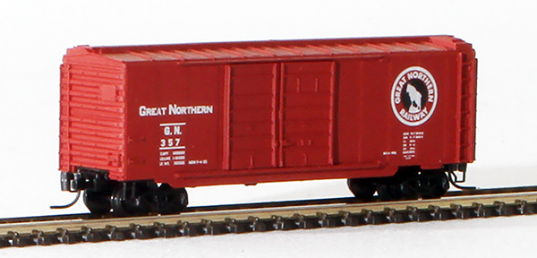 Consignment MT14802 - Micro-Trains American 40 Standard Boxcar, Double Door, of the Great Northern Railway
