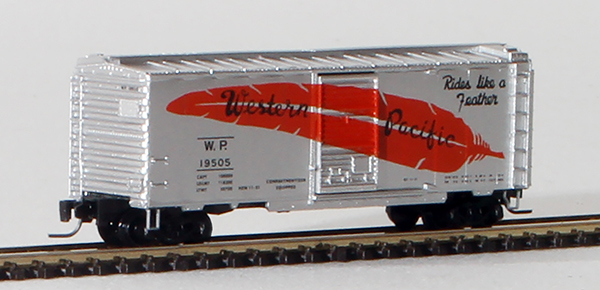 Consignment MT50000080 - Micro-Trains American 40 Standard Box Car, Single Door, of the Western Pacific Railroad