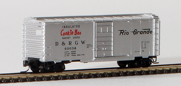 Consignment MT50000100 - Micro-Trains American 40 Standard Box Car, Single Door, of the Denver & Rio Grande Western Railroad