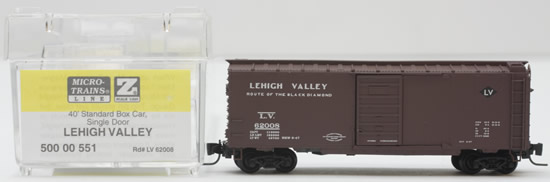 Consignment MT50000551 - Micro Trains 50000551 40 Standard Box Car of the Lehigh Valley – 62008