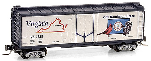 Consignment MT50200506 - Micro Trains 50200506 40 Standard Box Car Virginia State Car