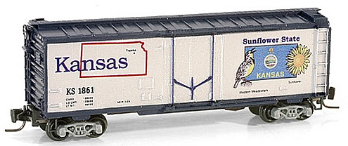 Consignment MT50200507 - Micro Trains 50200507 40 Standard Box Car Kansas State Car