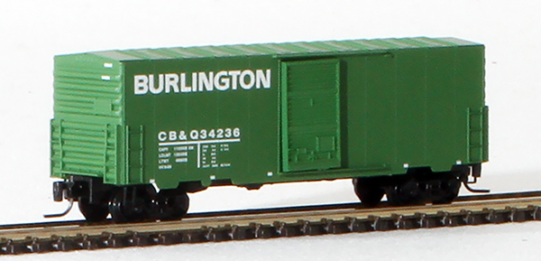 Consignment MT50300061 - Micro-Trains American 40 Box Car, Single Door, w/o Roofwalk of the Chicago, Burlington & Quincy Railroad