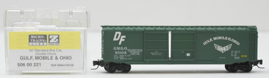 Consignment MT50600221 - Micro-Trains American 50 Standard Box Car, Double Doors,  of the Gulf, Mobile & Ohio Railroad